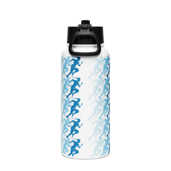 Water bottle with a straw lid