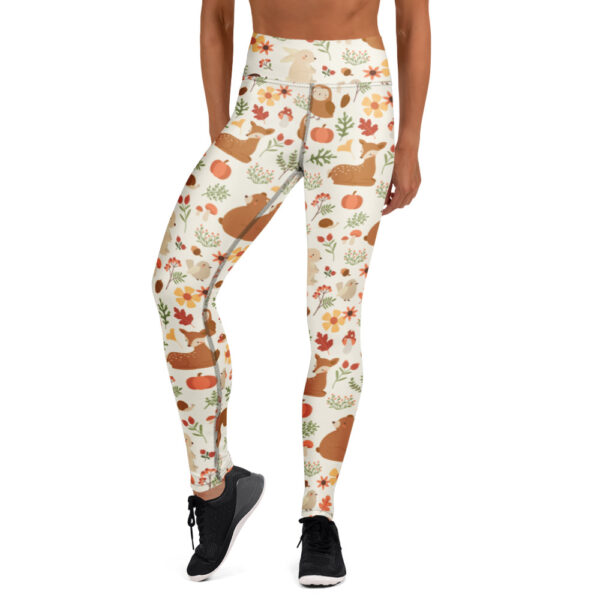 Fall Foliage Animal Print Leggings